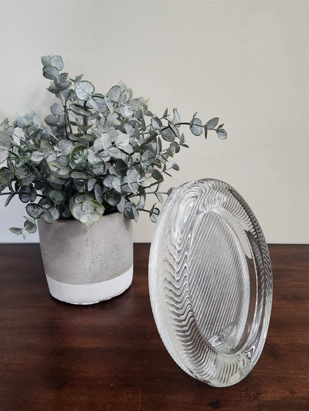 Mikasa Crystal Polished Portraits OVAL Picture Frame Ribbed Glass 6” Heavy